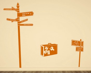 Street Indicator Vinyl Decals Modern Wall Art Sticker